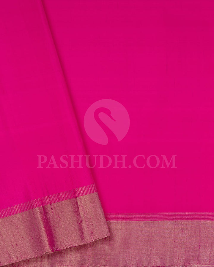 Bright Rose Self Colored Soft Silk Saree-AC117