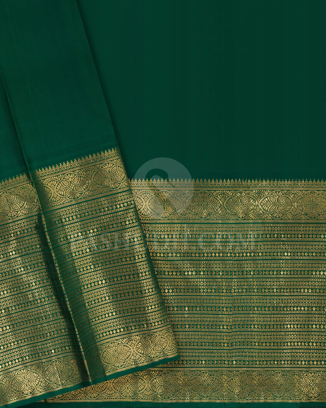 Rose Pink Pattu Paavadai Set With Bottle Green Border-PA9