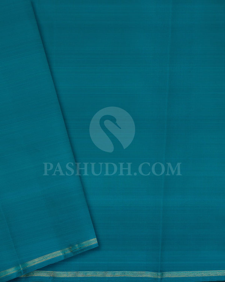 Persian Blue And Purple Pure Zari Kanjivaram Silk Saree-SP286