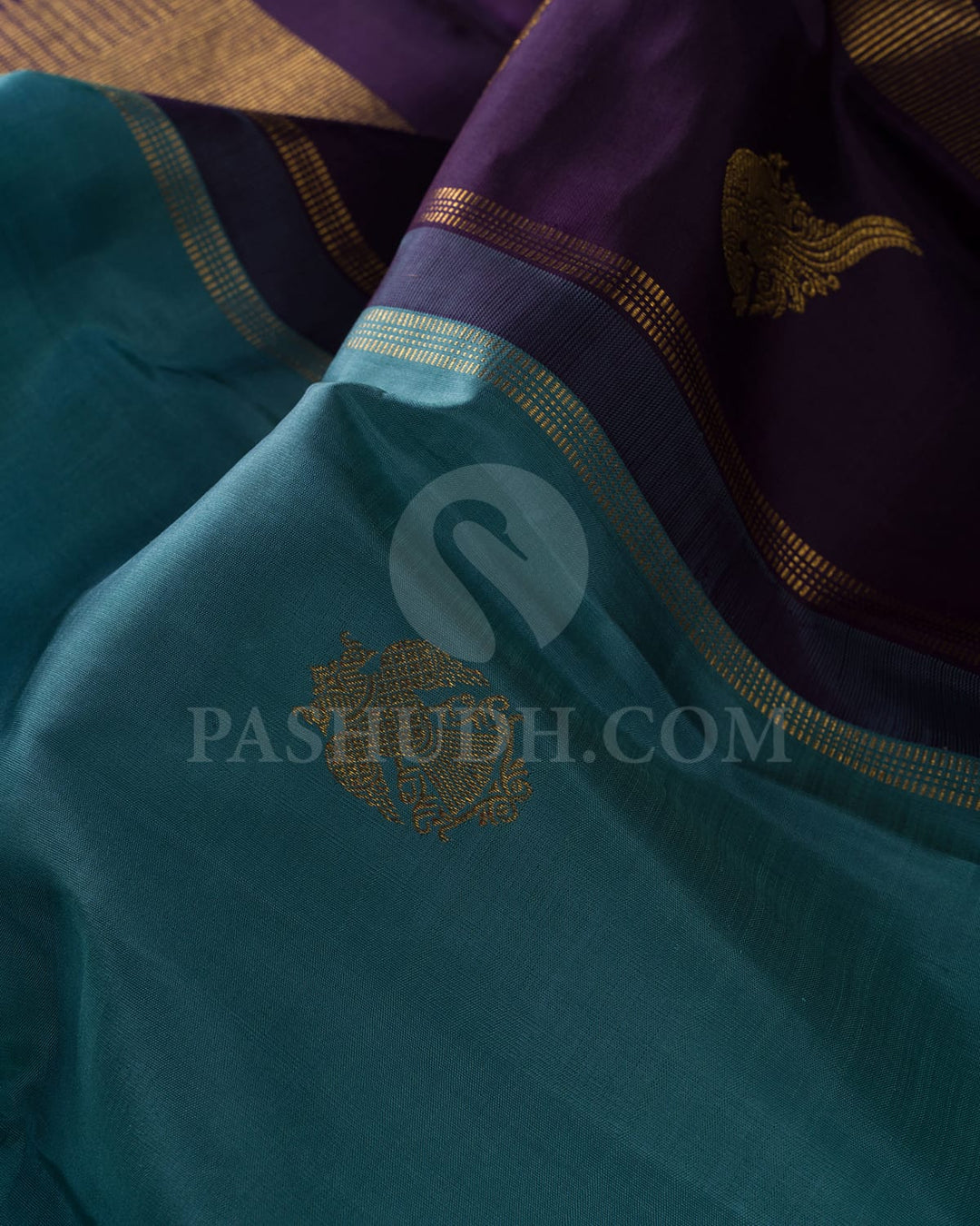 Persian Blue And Purple Pure Zari Kanjivaram Silk Saree-SP286