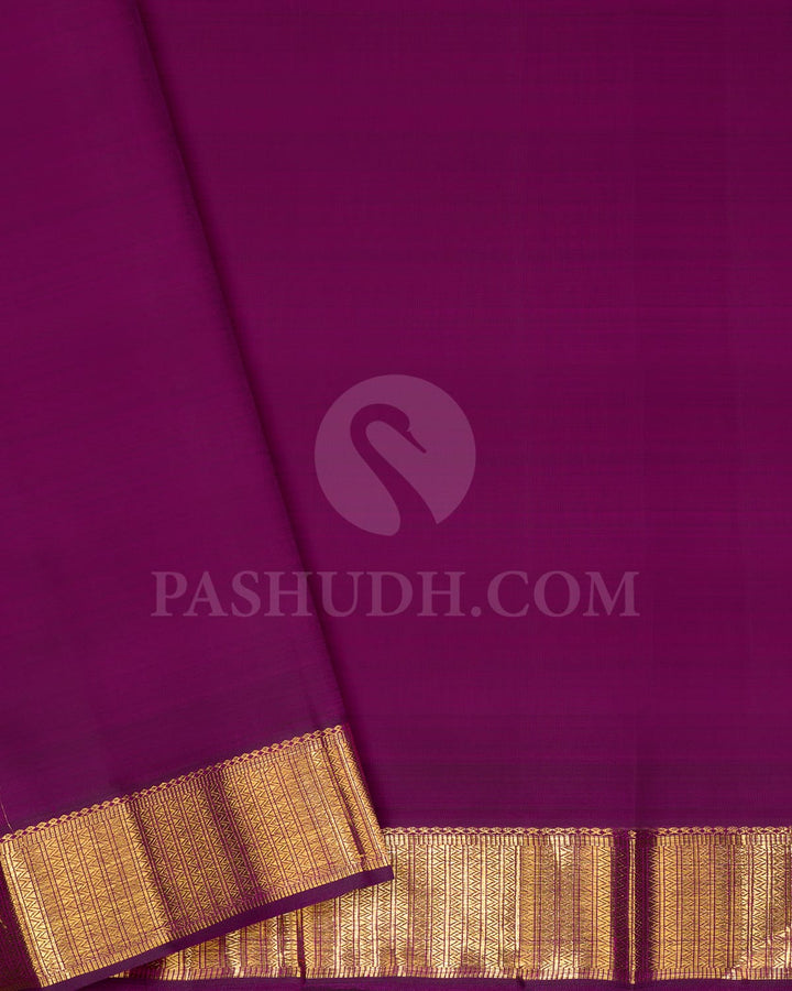 Wine Pure Zari Kanjivaram Silk Saree-SP273