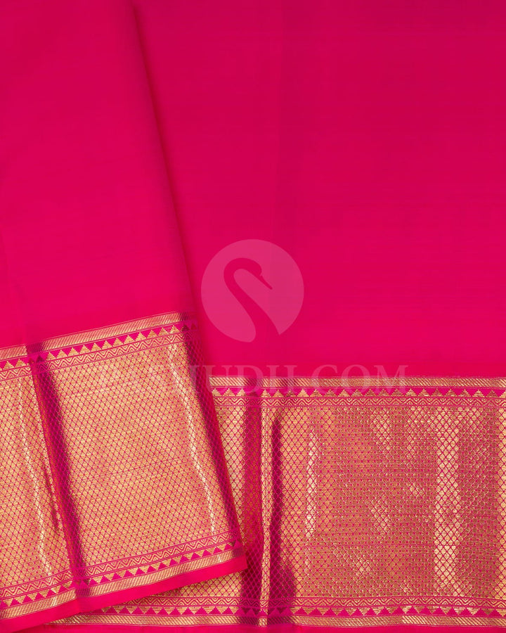 Bright Rani Pink Bridal Kanjivaram Silk Saree-SP245