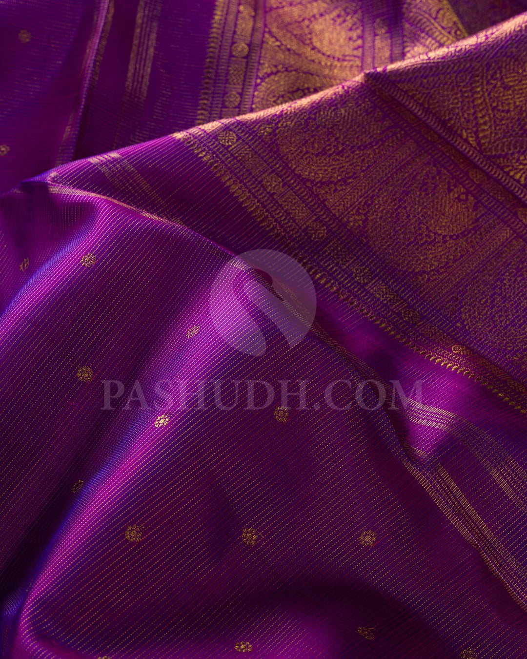 Dual Shaded Lavender Pure Zari Kanjivaram Silk Saree-SP275