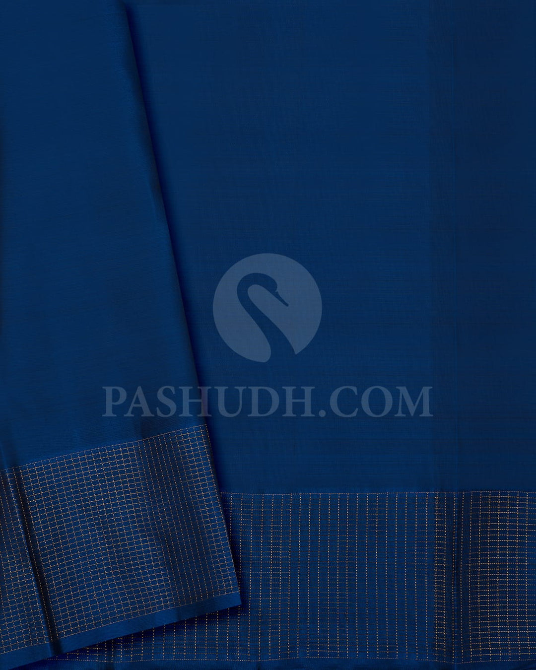 Peach Shot Khaki And Cobalt Blue Pure Zari Kanjivaram Silk Saree-SP253