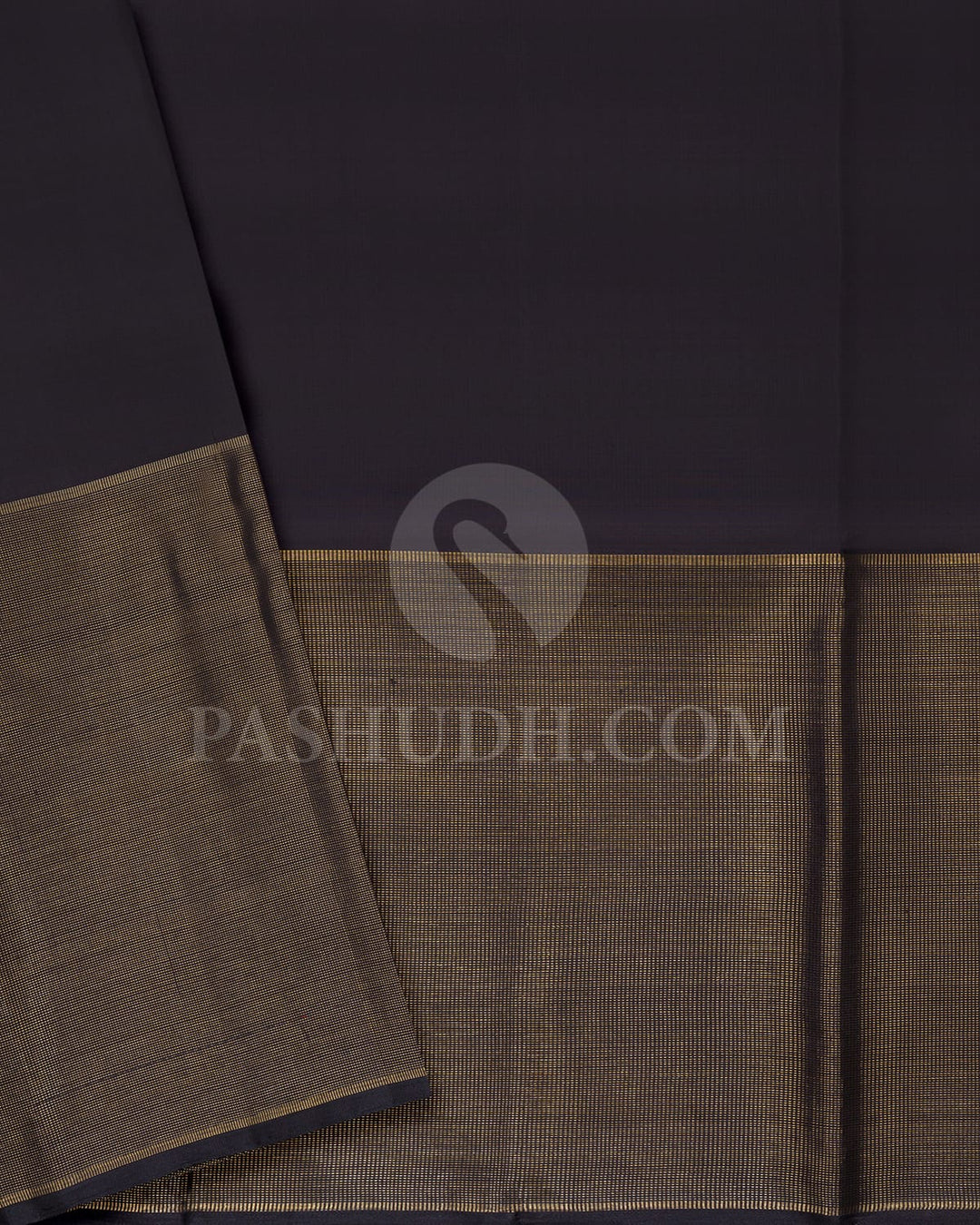 Maroon And Black Pure Zari Kanjivaram Silk Saree-SP247