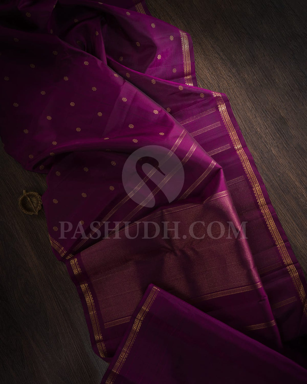 Purple Pure Zari Kanjivaram Silk Saree-SP285