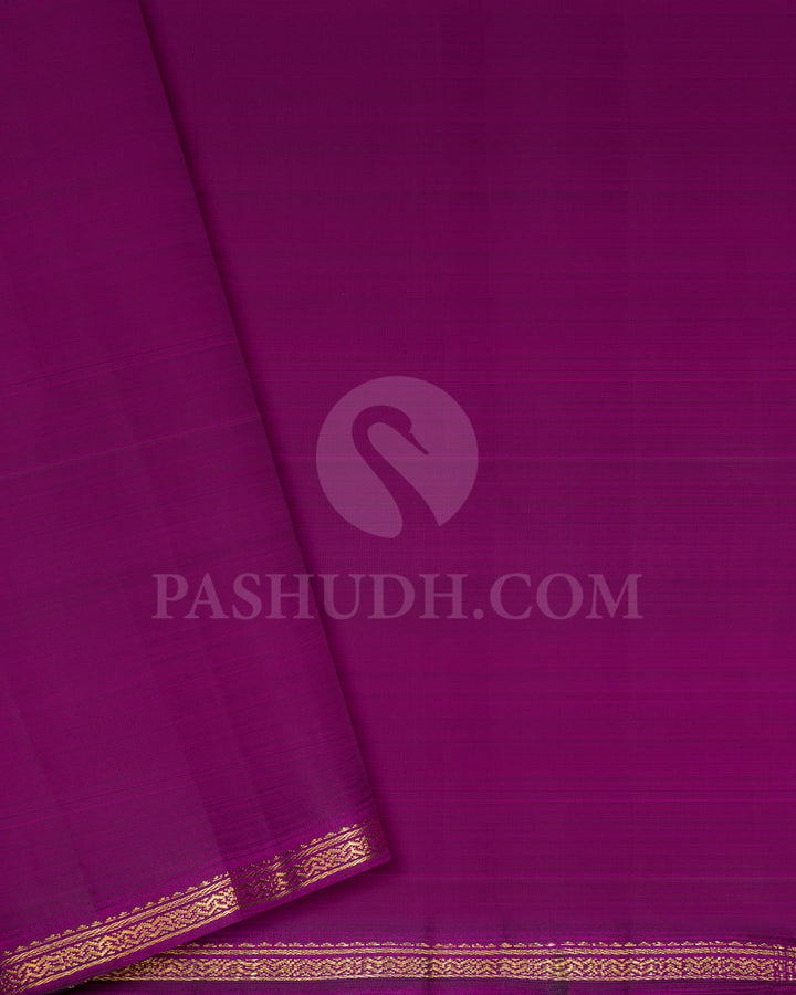 Purple Pure Zari Kanjivaram Silk Saree-SP285
