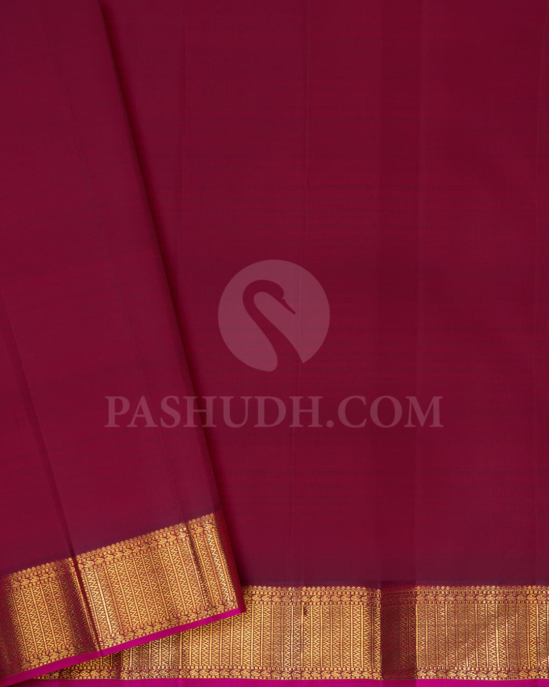 Dual Shaded Maroon Pure Zari Kanjivaram Silk Saree-SP274