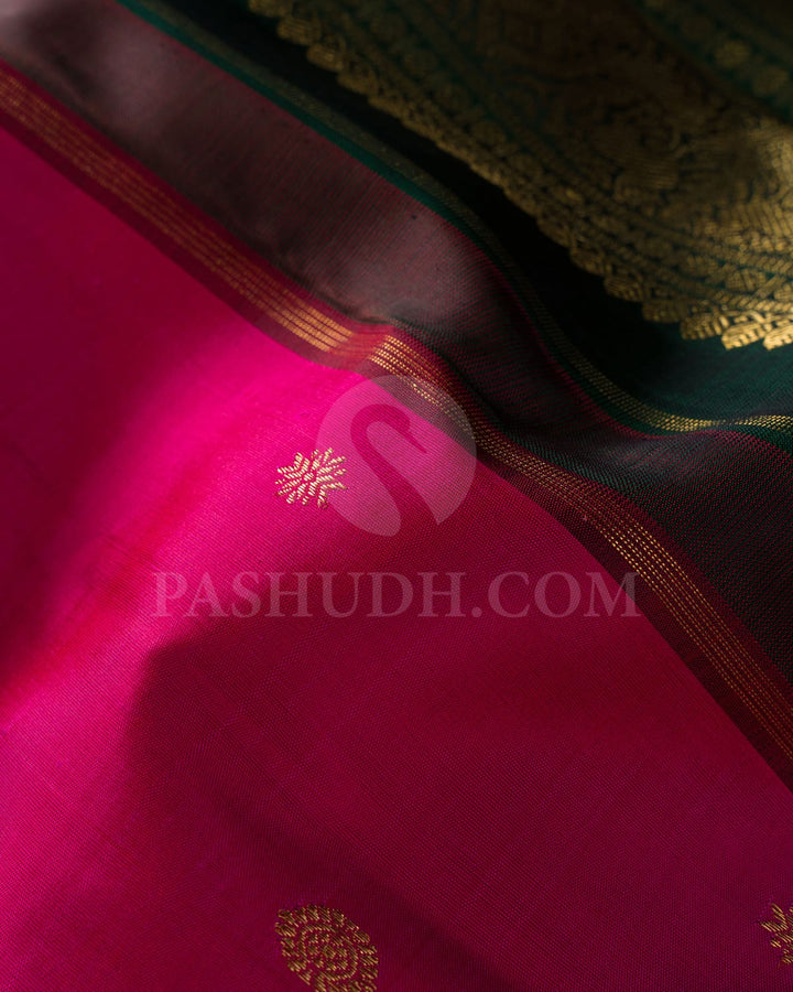 Rani Pink Kanjivaram Silk Saree-SP282