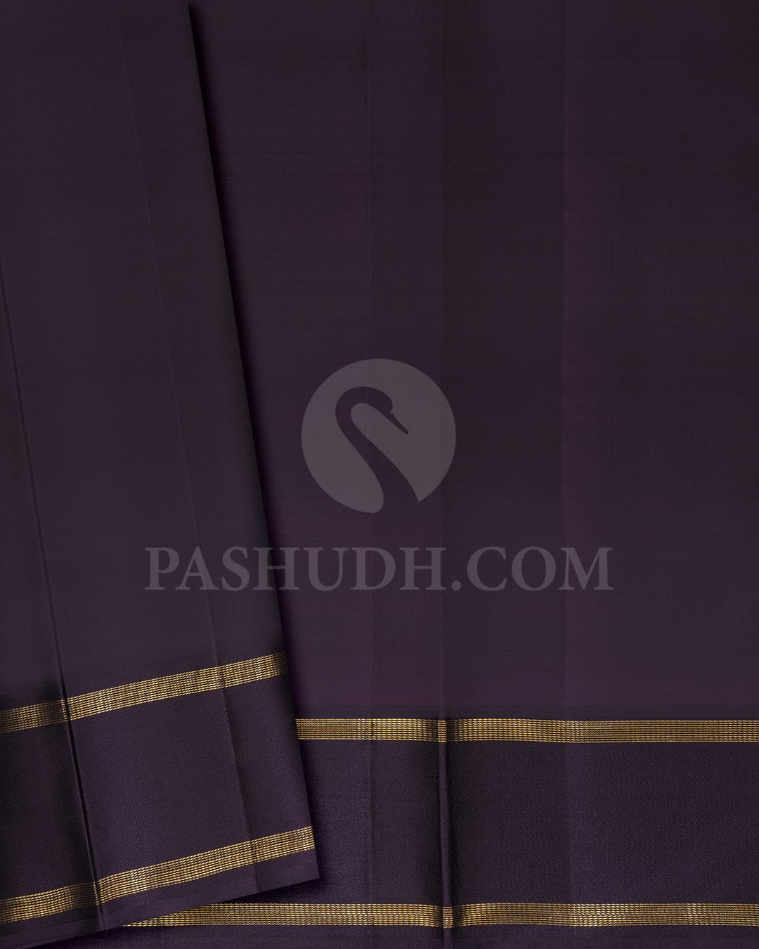 Bright Yellow And Aubergine Kanjivaram Silk Saree-S1537(C)
