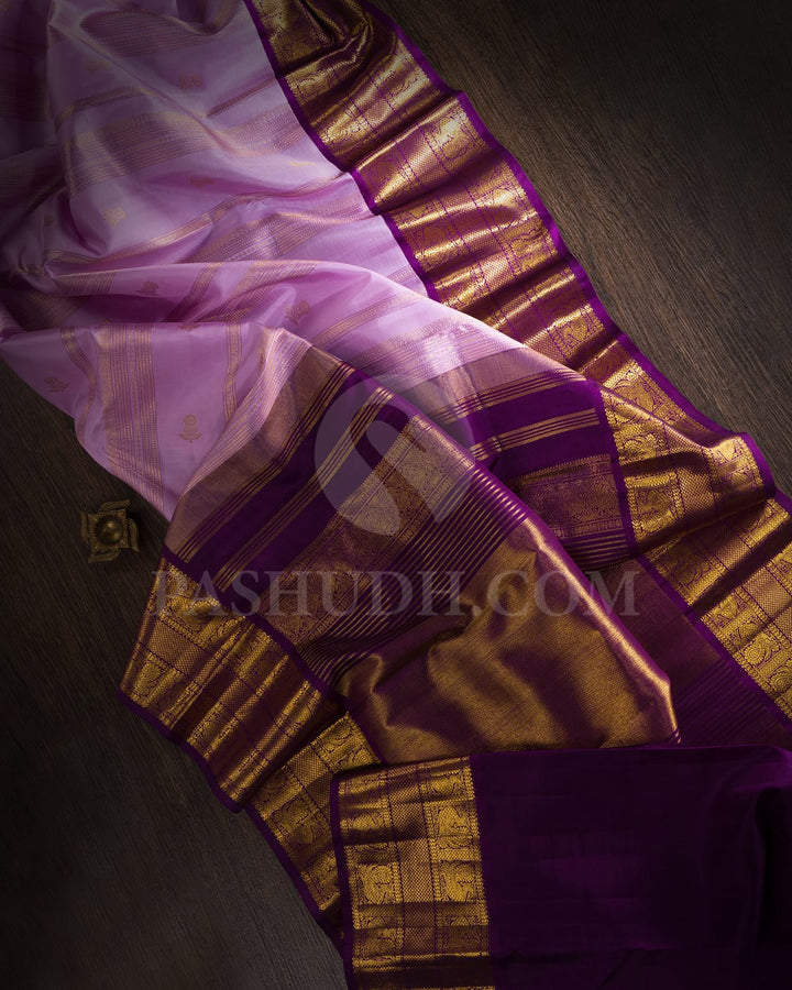 Lavender And Violet Kanjivaram Silk Saree-S1333(D)