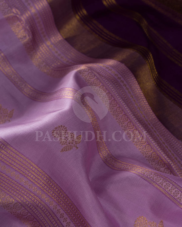Lavender And Violet Kanjivaram Silk Saree-S1333(D)