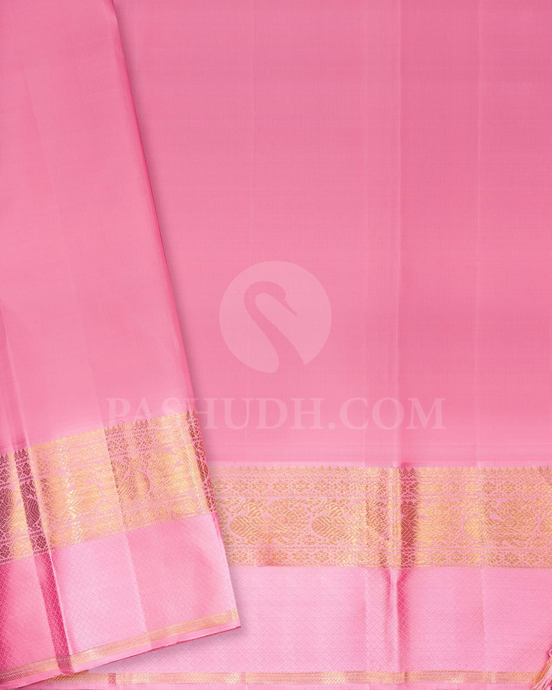Violet With Baby Pink Kanjivaram Silk Saree-S1556(A)
