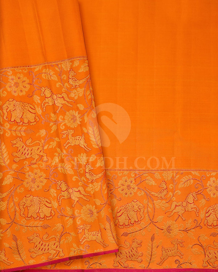 Orange Bridal Kanjivaram Silk Saree-S1503(E)