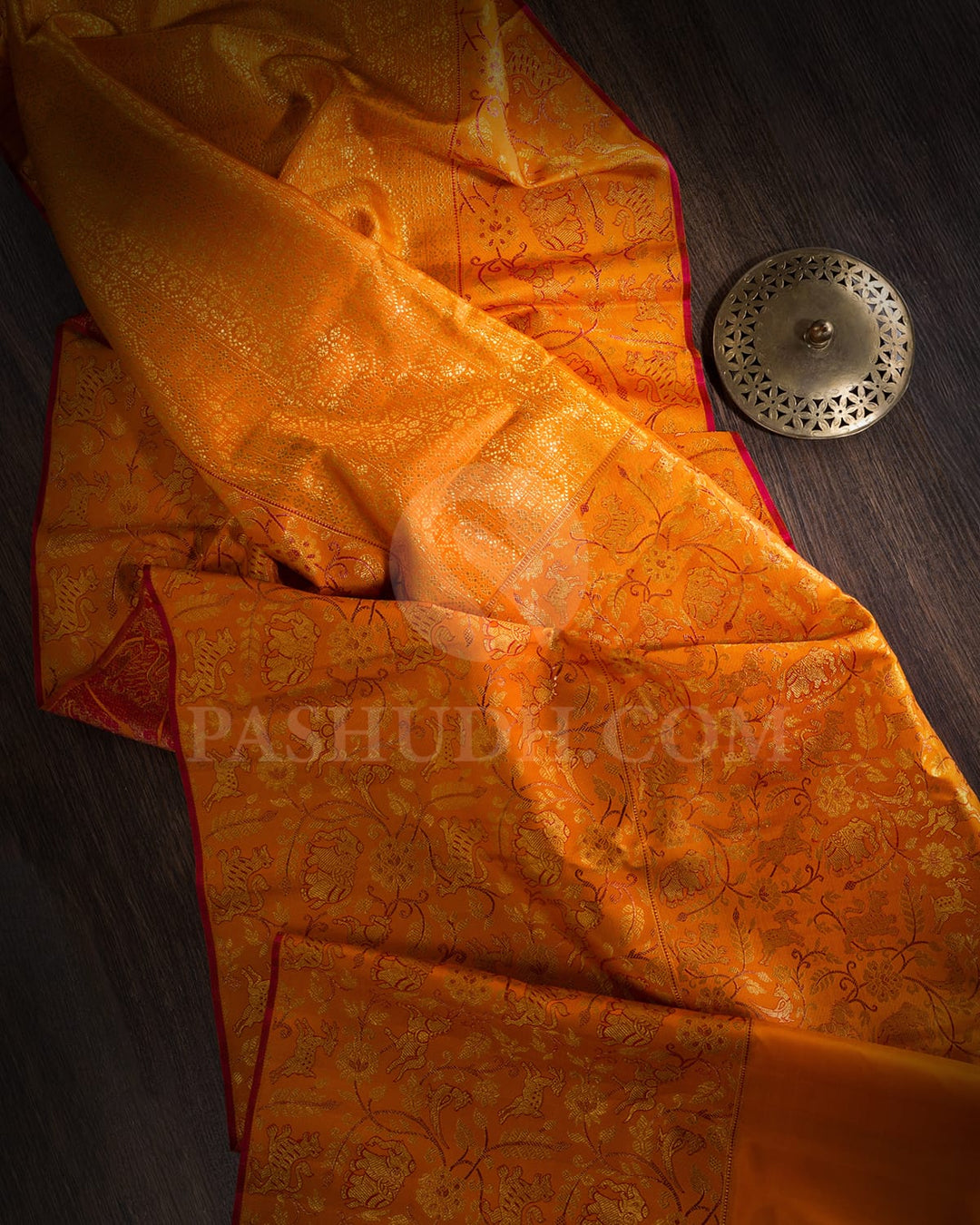 Orange Bridal Kanjivaram Silk Saree-S1503(E)