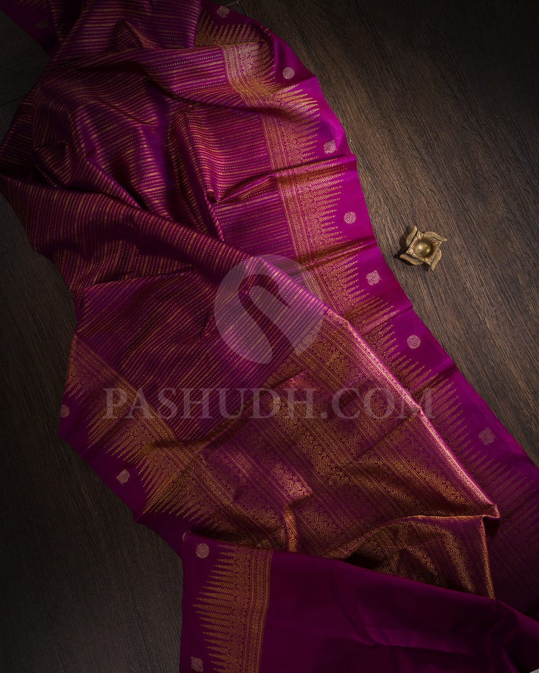 Magenta Kanjivaram Silk Saree-S1494(C)