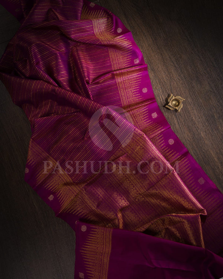 Magenta Kanjivaram Silk Saree-S1494(C)