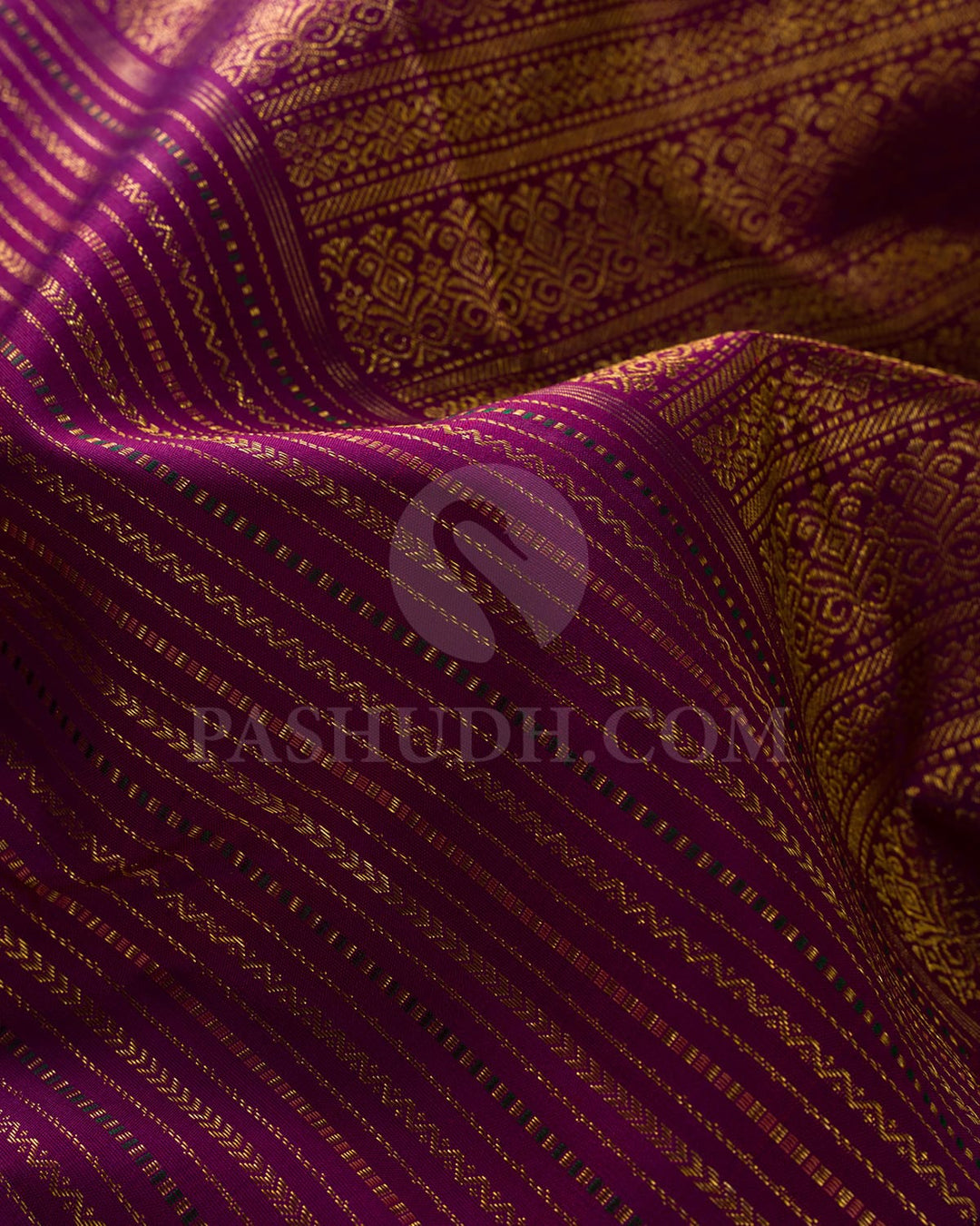 Magenta Kanjivaram Silk Saree-S1494(C)
