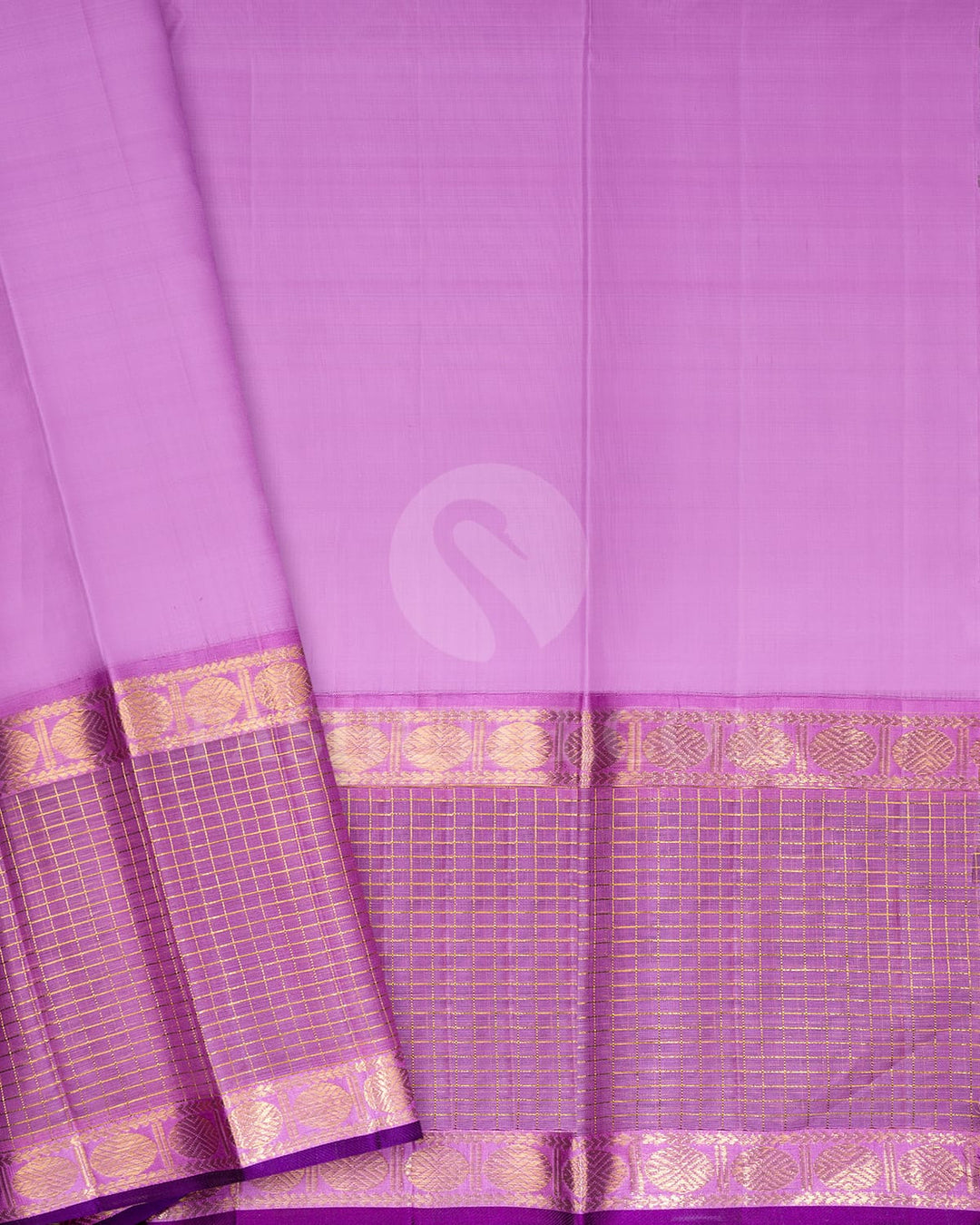 Violet With Lilac Organza Kanjivaram Silk Saree-S1553(A)