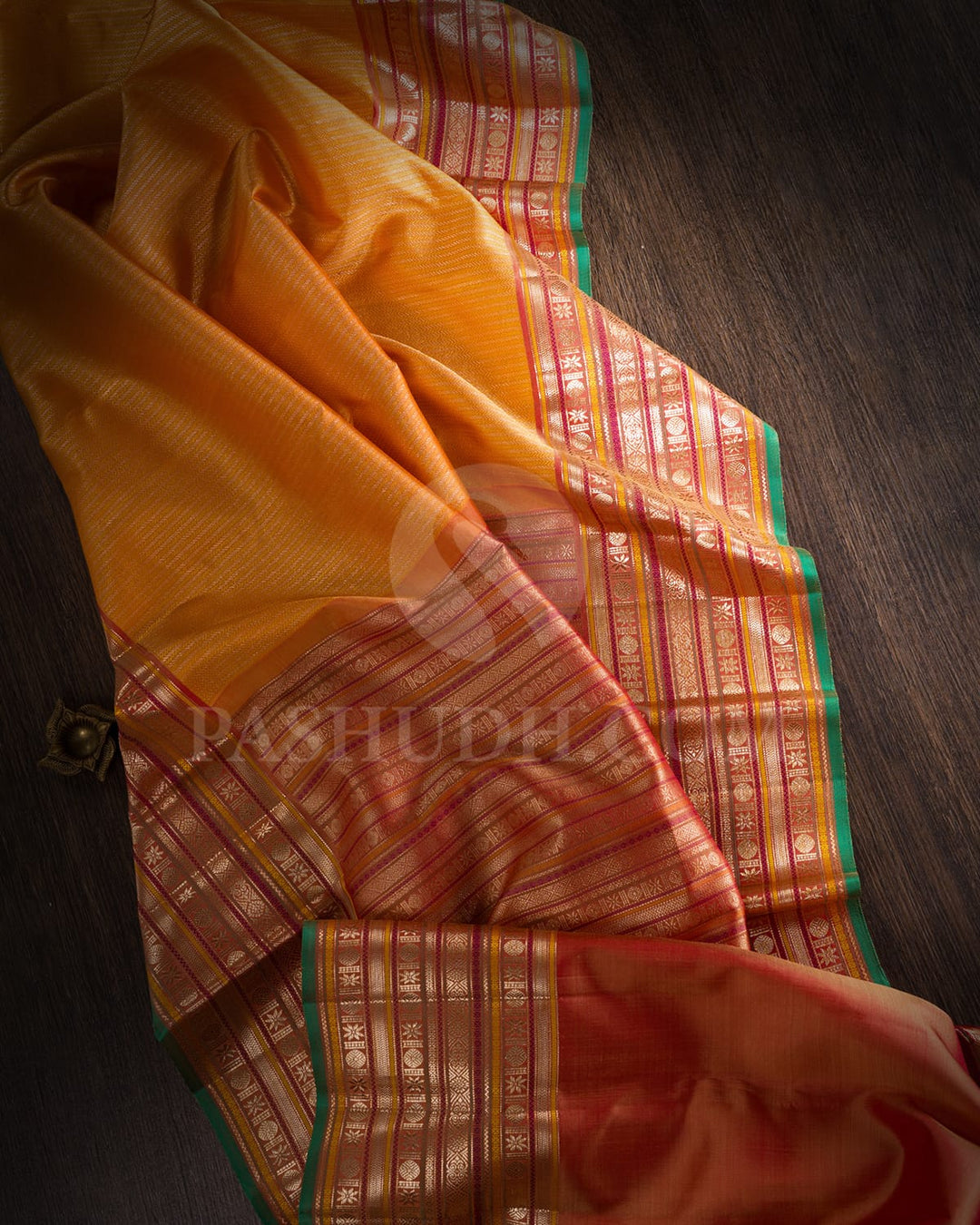 Pastel Orange Kanjivaram Silk Saree-S1062(I)