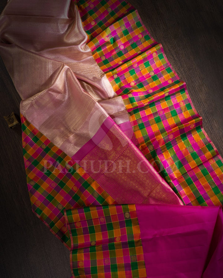 Baby Pink With Paalum Pazhamum Kanjivaram Silk Saree-S1552(A)