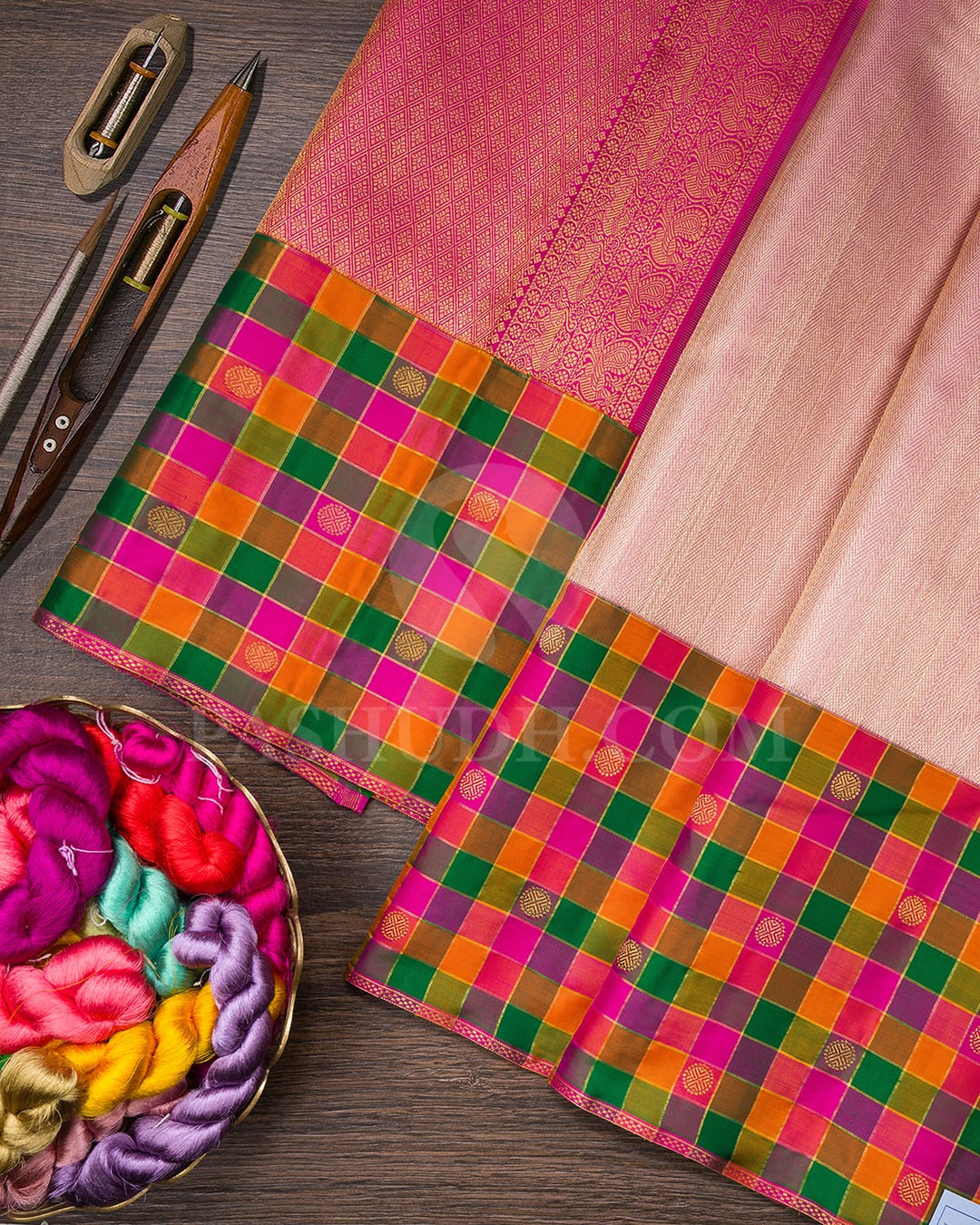 Baby Pink With Paalum Pazhamum Kanjivaram Silk Saree-S1552(A)