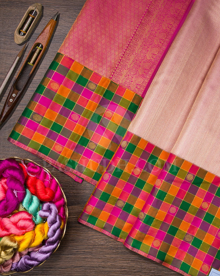 Baby Pink With Paalum Pazhamum Kanjivaram Silk Saree-S1552(A)