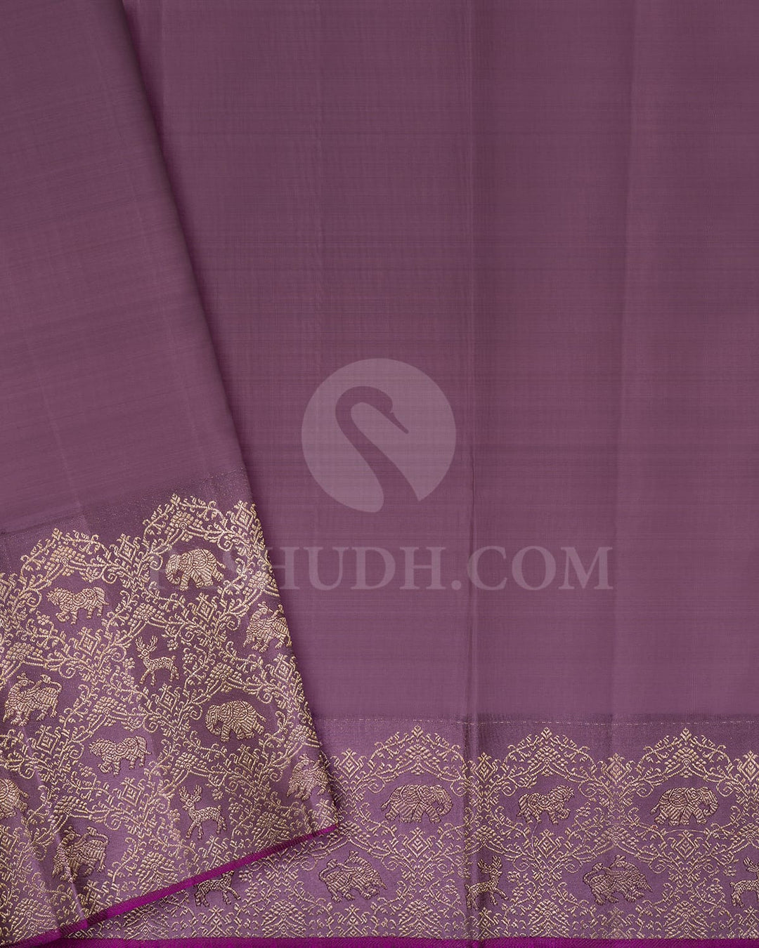 Powder Blue And Mauve Kanjivaram Silk Saree-S1551(A)