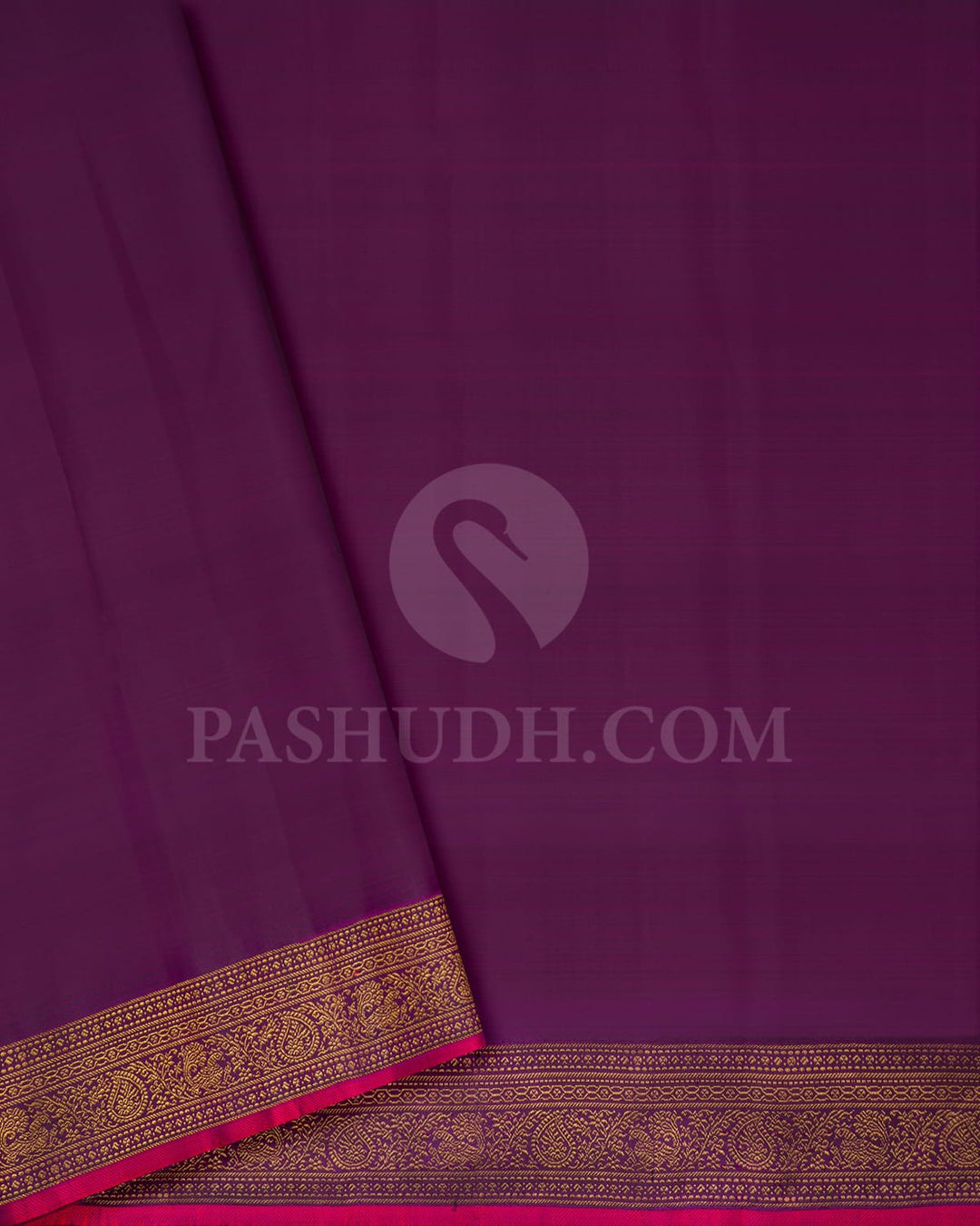 Maroon, Bottle Green And Purple Kanjivaram Silk Saree-S1517(C)