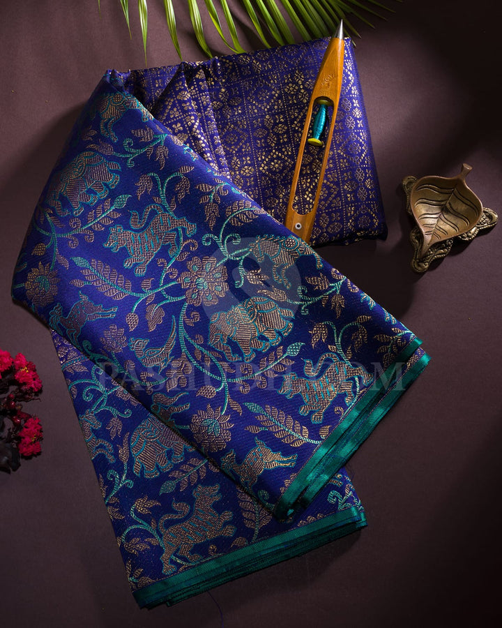 Royal Blue Bridal Kanjivaram Silk Saree-S1503(D)