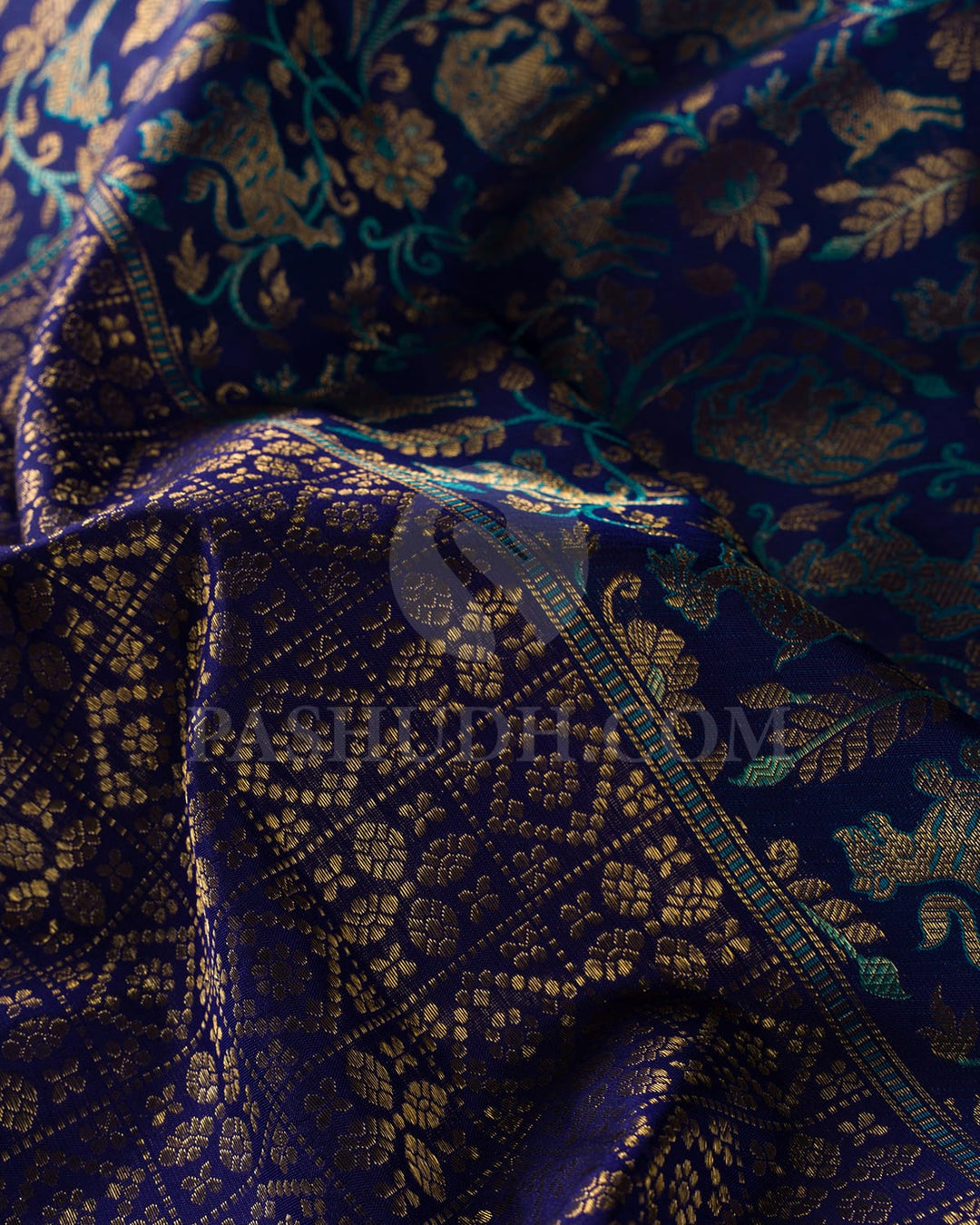 Royal Blue Bridal Kanjivaram Silk Saree-S1503(D)