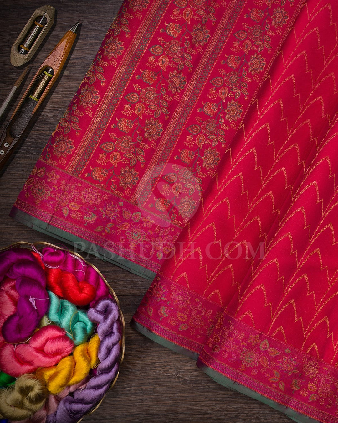 Red Kanjivaram Silk Saree-DJ393(A)