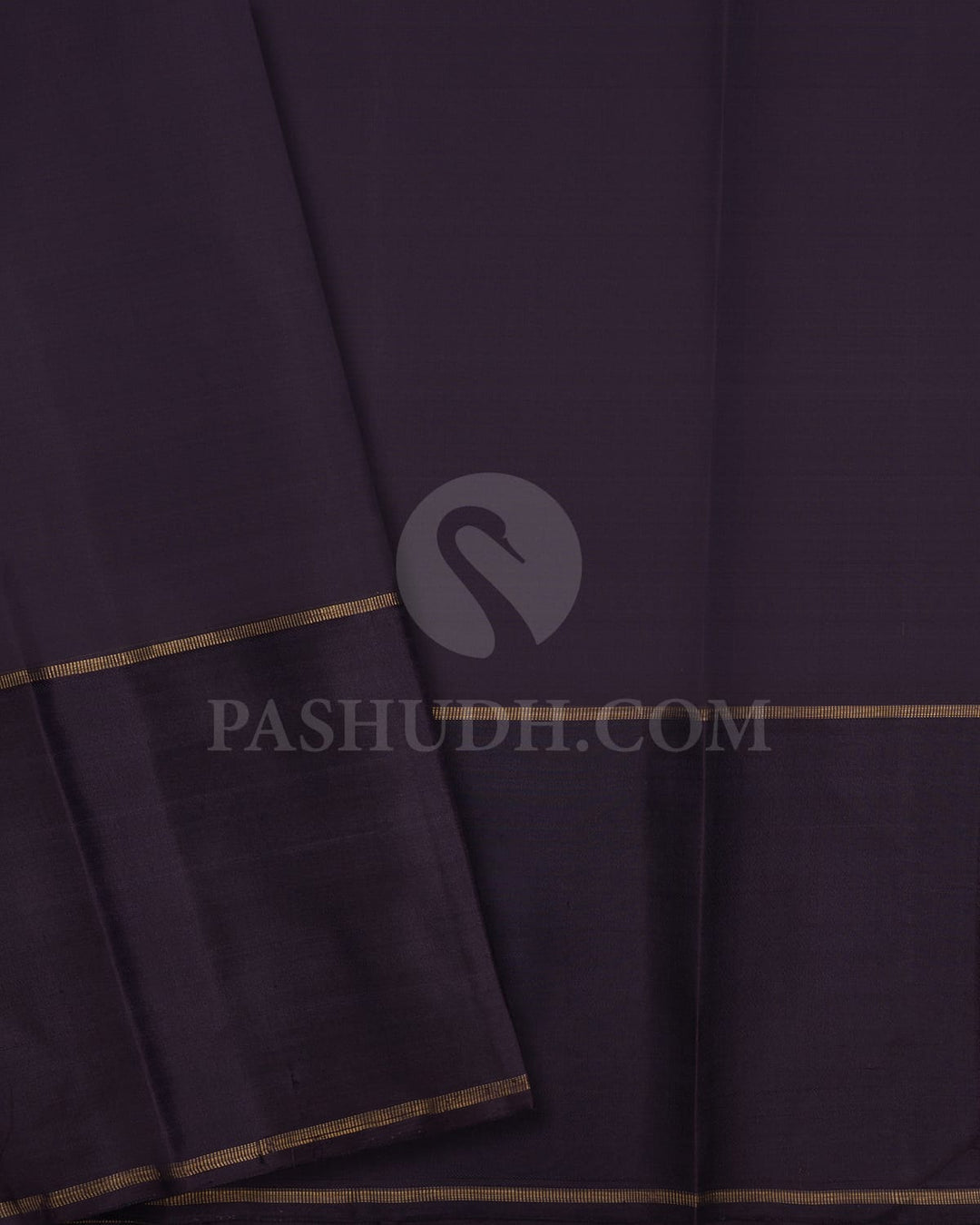 Maroon With Deep Eggplant Pure Zari Kanjivaram Silk Saree-SP306