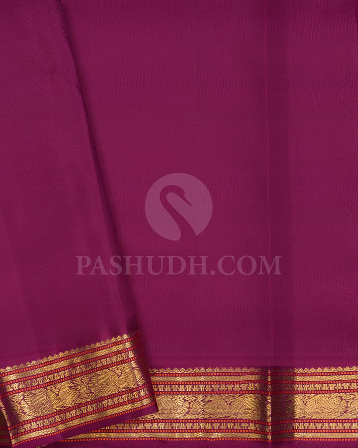 Anandha Blue And Maroon Pure Zari Kanjivaram Silk Saree-SP300