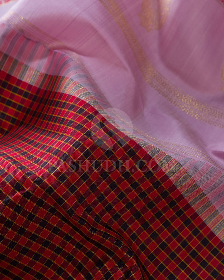 Red And Black Pure Zari Kanjivaram Silk Saree-SP316