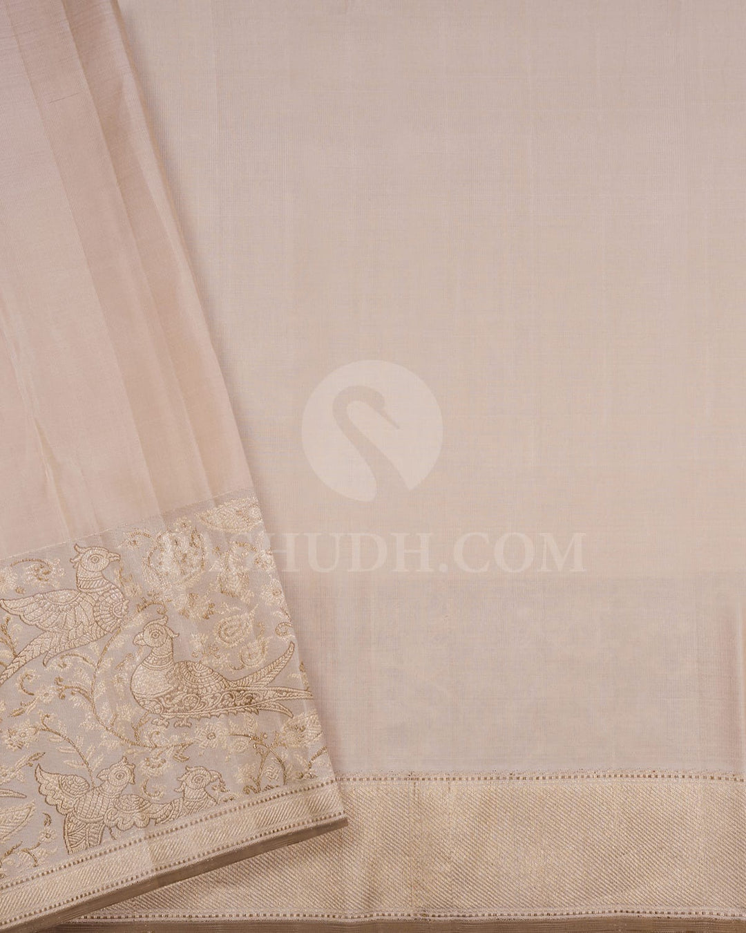 Halfwhite Kanjivaram Silk Saree-S1405(D)
