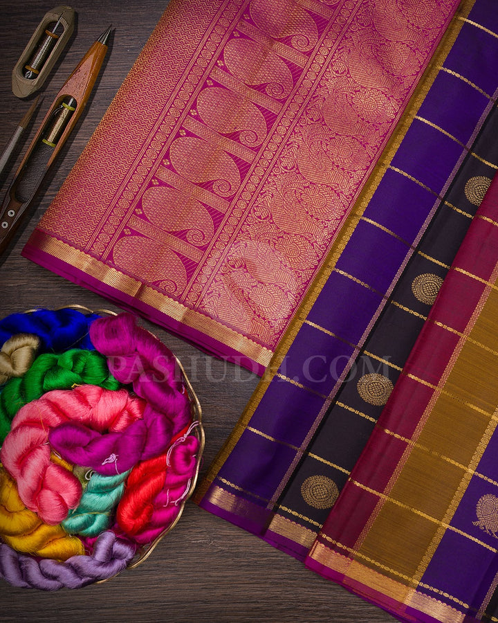 Multicolor Pure Zari Kanjivaram Silk Saree-SP311