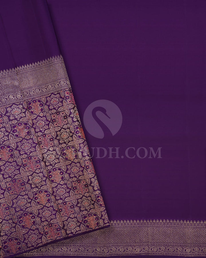 Purple Kanjivaram Silk Saree-S1191(E)