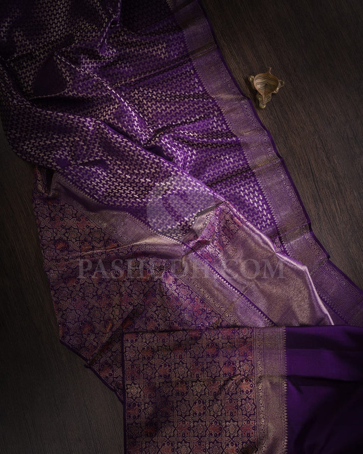 Purple Kanjivaram Silk Saree-S1191(E)