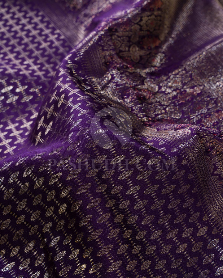 Purple Kanjivaram Silk Saree-S1191(E)