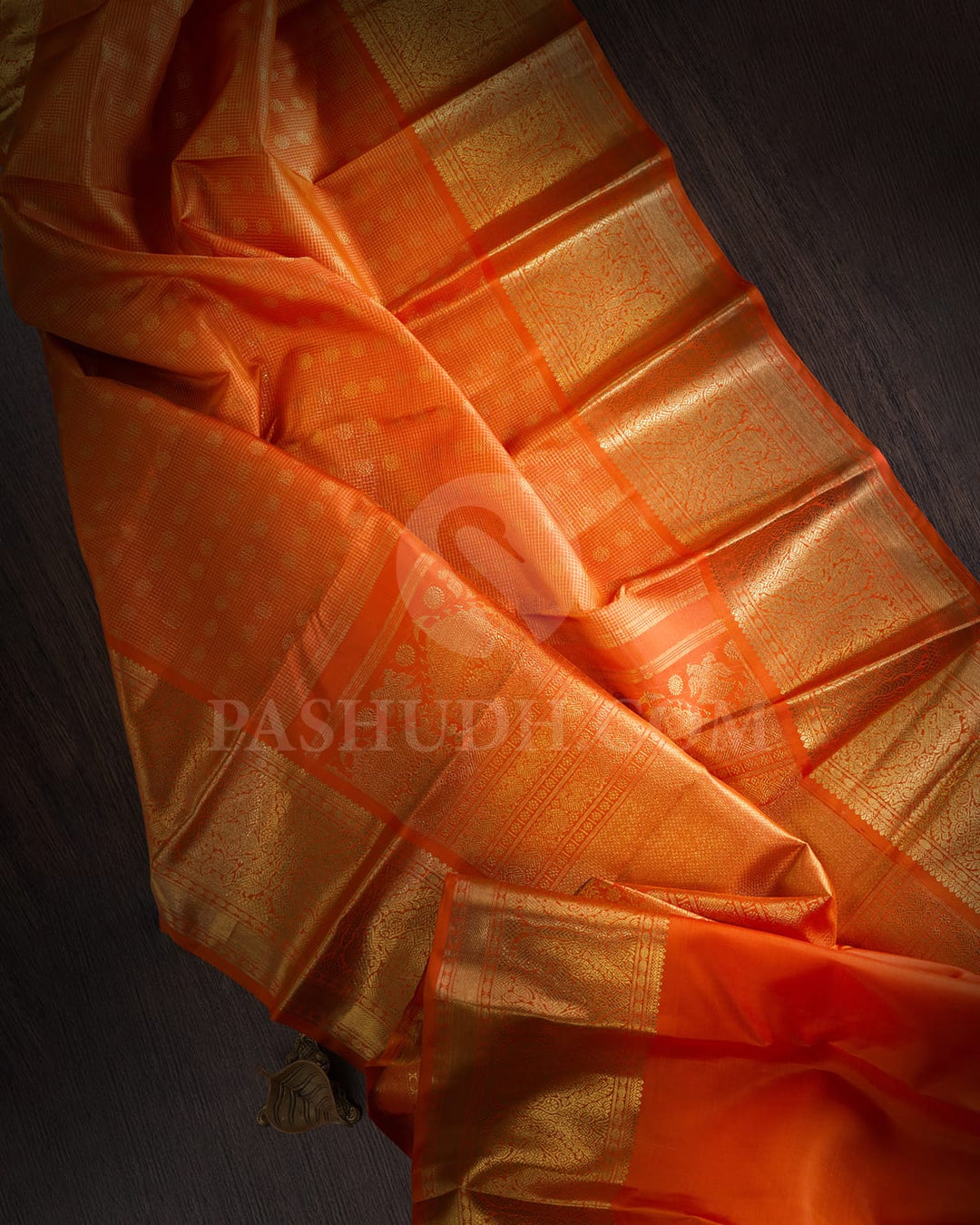 Orange Vairaoosi Kanjivaram Silk Saree-SP326