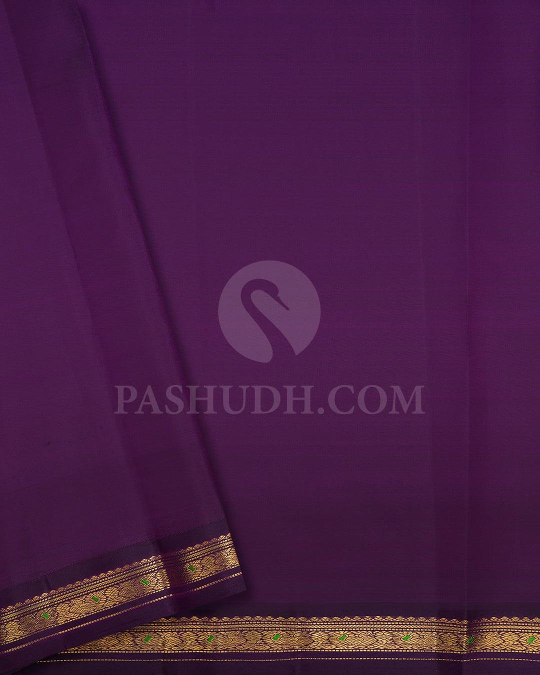 Fuchsia Pink And Purple Kanjivaram Silk Saree-SP315
