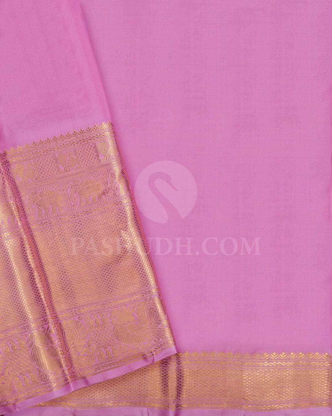 Baby Pink Pure Zari Kanjivaram Silk Saree-SP332