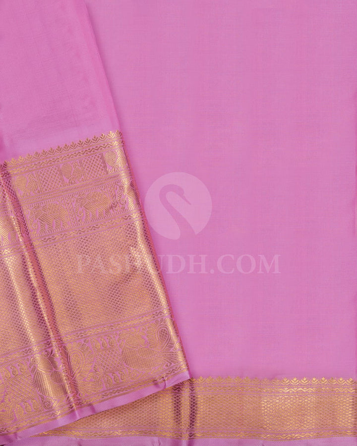 Baby Pink Pure Zari Kanjivaram Silk Saree-SP332