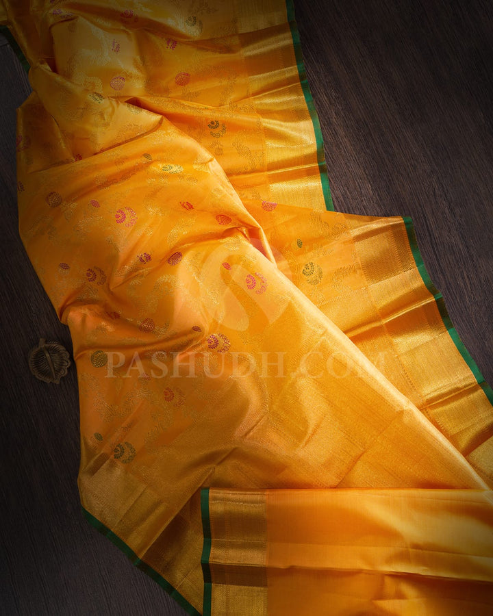 Mild Orange Bridal Kanjivaram Silk Saree-S1488(B)