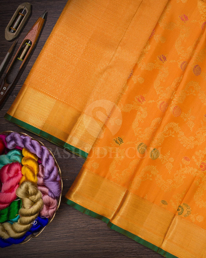 Mild Orange Bridal Kanjivaram Silk Saree-S1488(B)