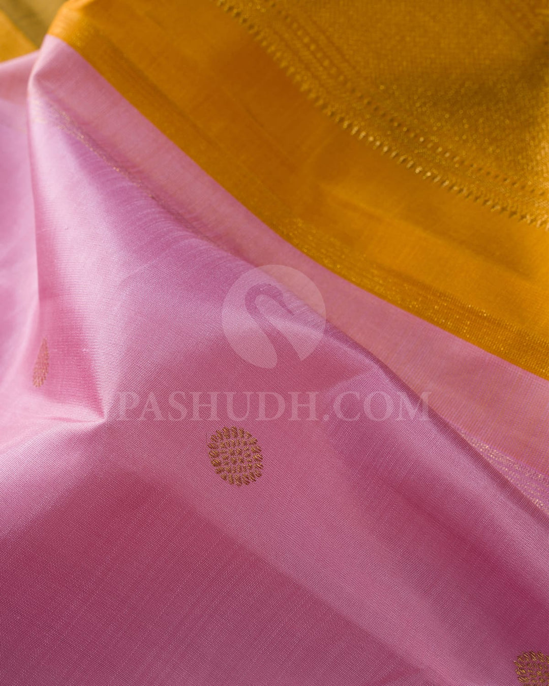 Baby Pink And Dual Shaded Dark Green Pure Zari Kanjivaram Silk Saree-SP305
