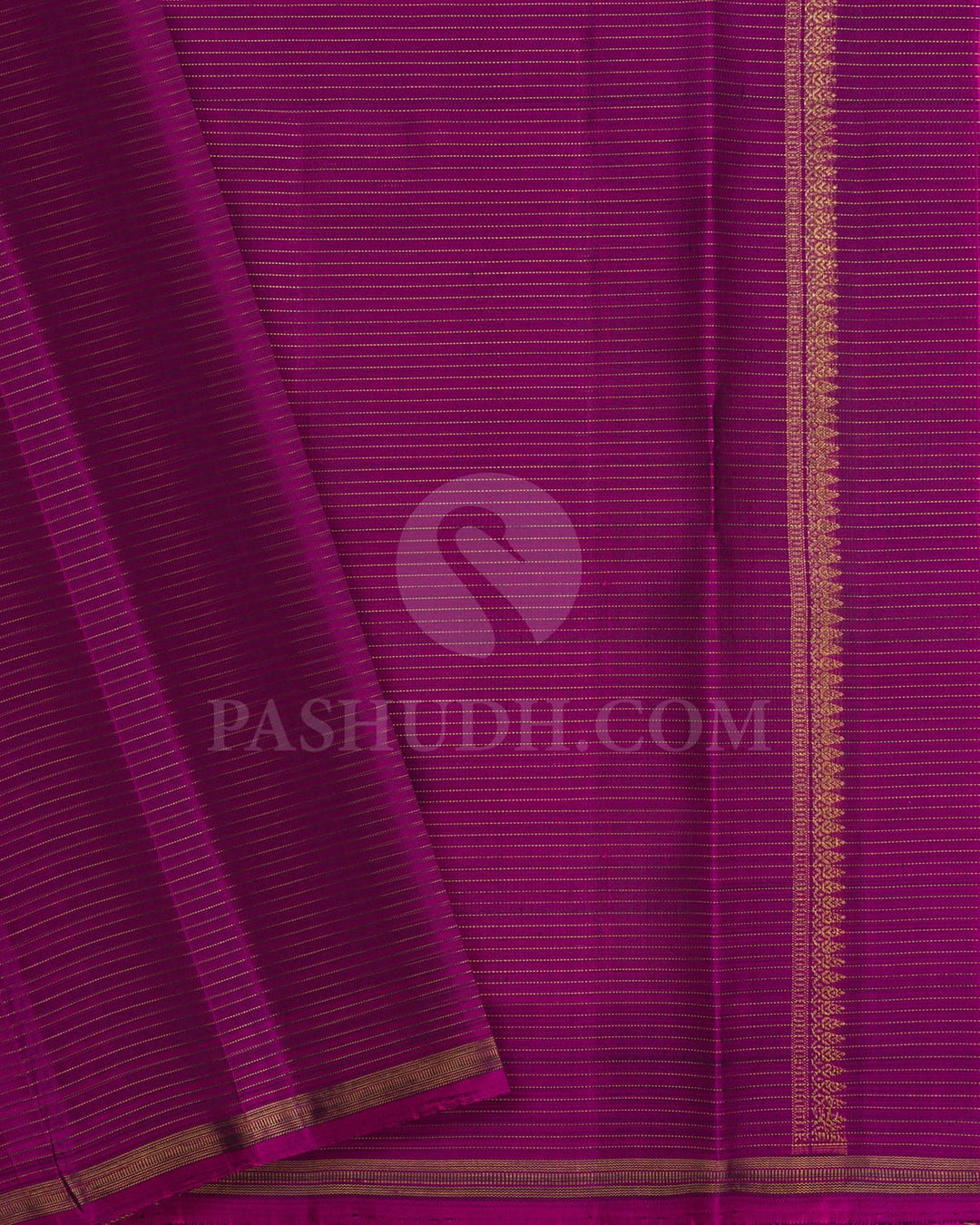 Cobalt Blue With Magenta Pure Zari Kanjivaram Silk Saree-SP310