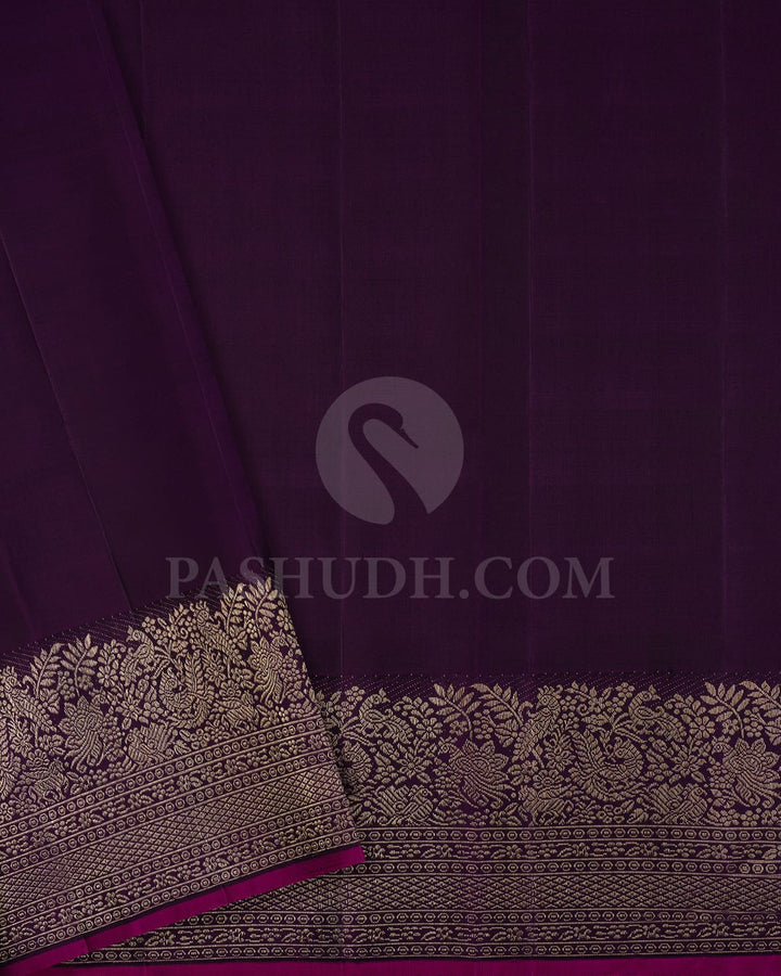 Lilac And Royal Purple Kanjivaram Silk Saree-S1466(B)