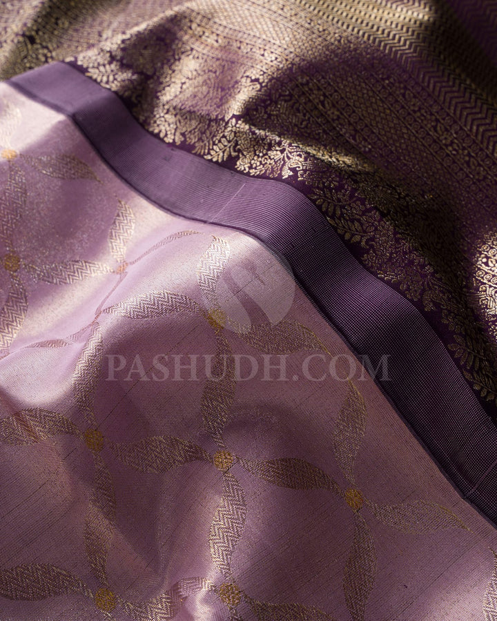 Lilac And Royal Purple Kanjivaram Silk Saree-S1466(B)